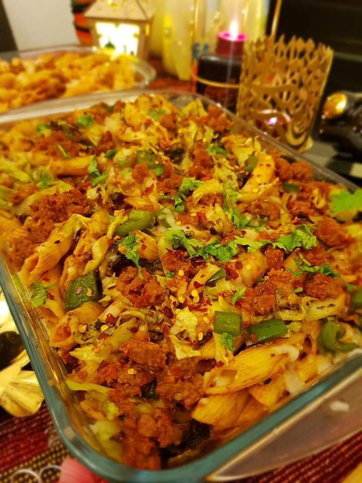 Spicy Qeema Kabab Pasta By Mashwish Ahmed