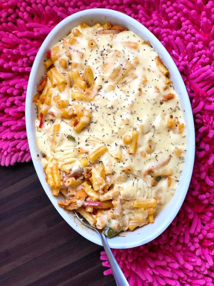 Cheesey tikka macaroni by Fariha Bilal