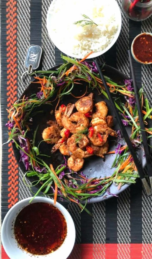 Spicy honey butter prawns by Fariha Bilal