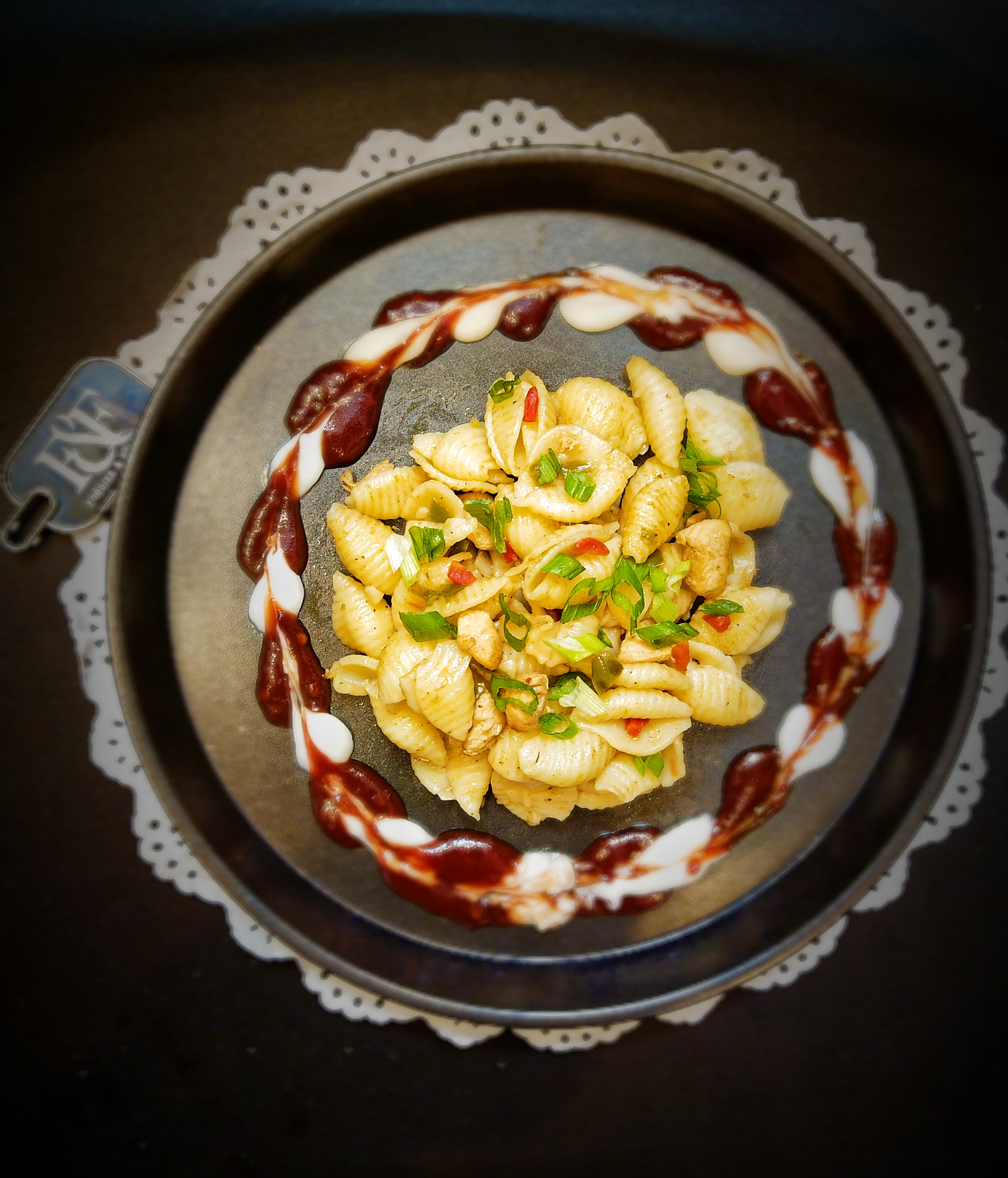 hot veggie macaroni by Madiha Fahad