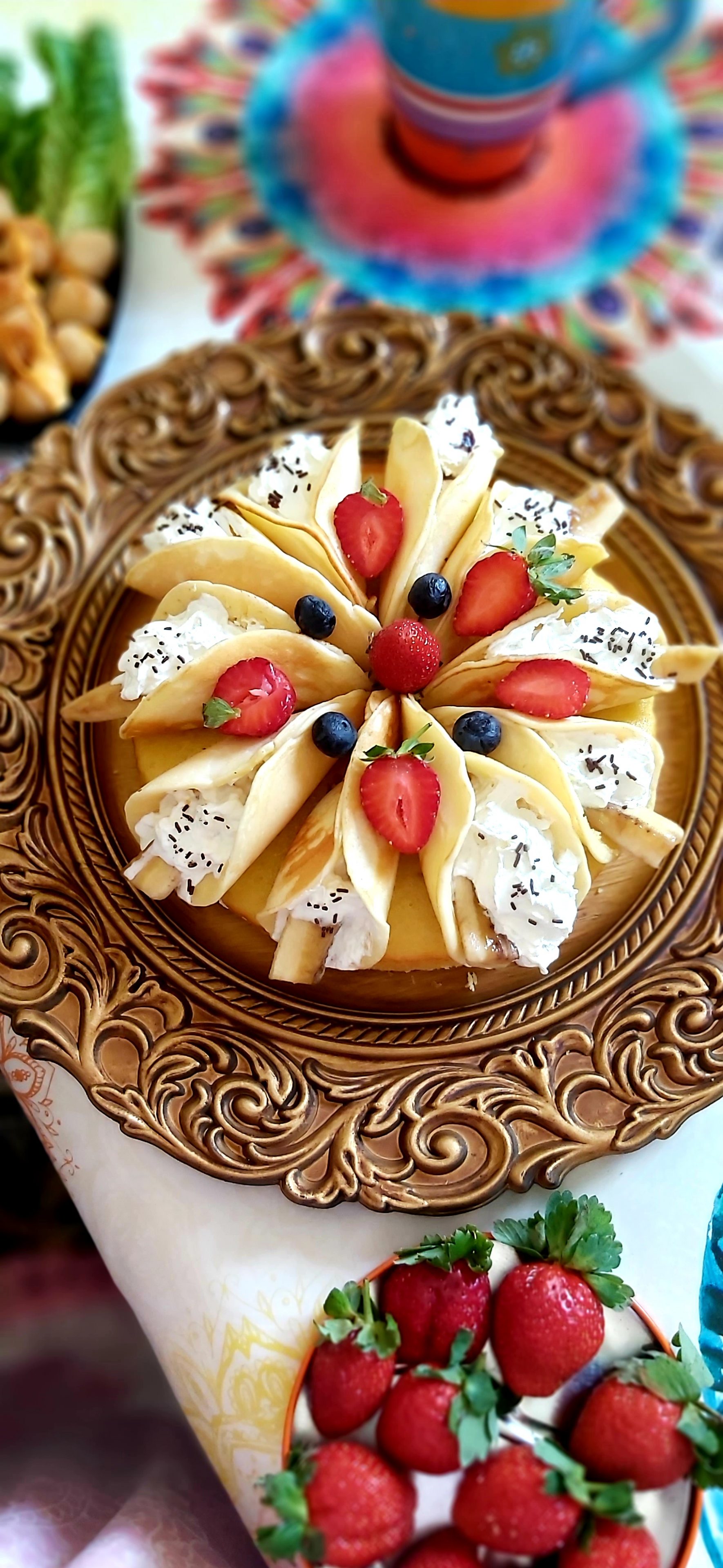 Banana Floral Pan Cake by Umaima Sameer
